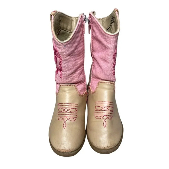 Bebe Girl's Pink Cowboy/Western Boots Size 8 - Picture 2 of 12